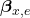 {\bm\beta}_{x,e}